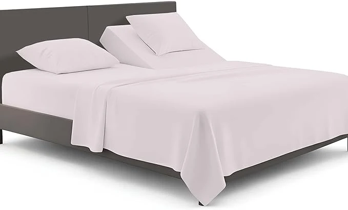Consistent SGI bedding Adjustable Split Head Flex Top King 32 quot Microfiber Sheet Set Ultra Soft Cooling amp Deep Pocket 15 Fitted 4-Piece Breathable amp Durable Bedding Set for Split King Beds -Light Gray Unique