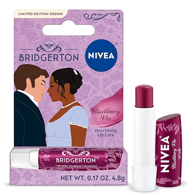 Modern NIVEA Blackberry Pie Lip Balm Nourishing Lip Care Bridgerton Limited Edition Advanced