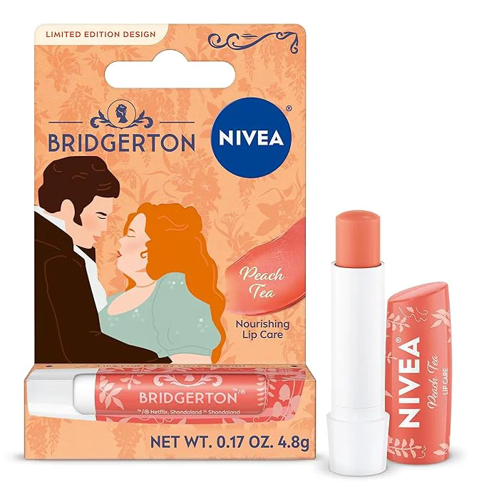 Easy-to-Use NIVEA Peach Tea Lip Balm Nourishing Lip Care Bridgerton Limited Edition Proven