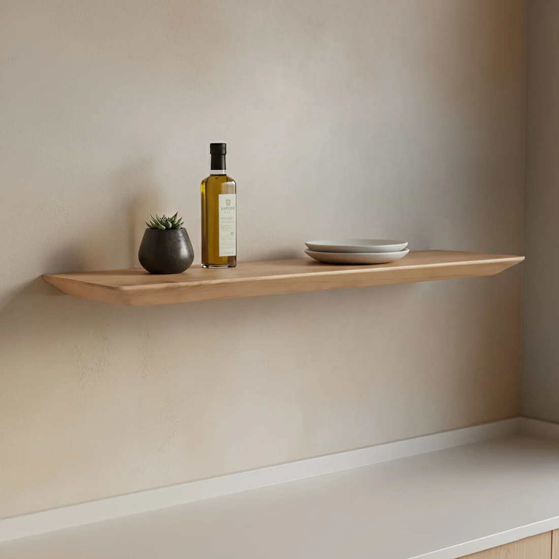 Natural Craftsman wall shelf 90 cm Functional