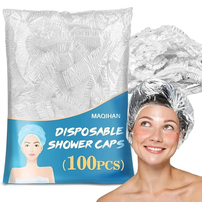 Sustainable MAQIHAN 100 Disposable Shower Caps Large Durable
