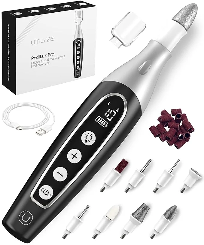 Soft UTILYZE PediLux Pro Professional Manicure Pedicure Kit Thick Toenail Grinder Stylish
