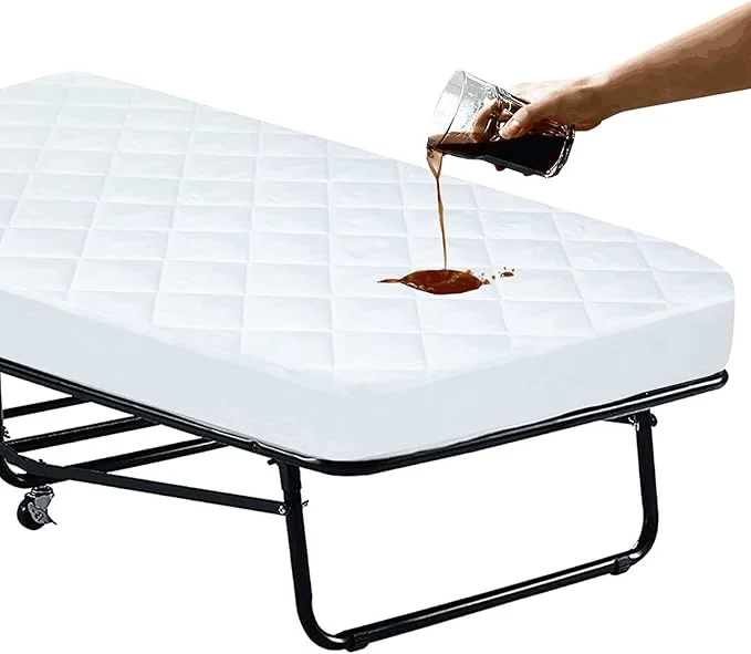 Premium Cot Size Mattress Pad Waterproof Quilted Absorbent Soft Mattress Pads Protector Cover Quilted Fitted Mattress Protector Narrow Twin 31 quot X 75 quot Cover Only Easy-to-Use