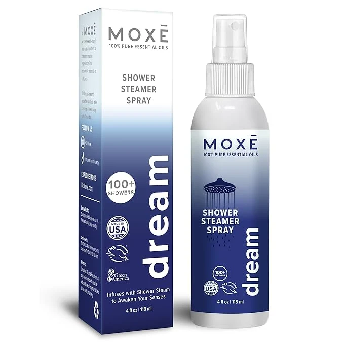 Premium Material MOXE Shower Mist Spa Steam Spray Natural Essential Oils Functional