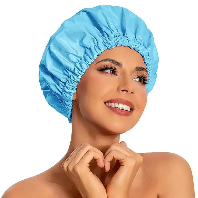 Lightweight Reusable Shower Cap for Women Large Waterproof Shower Bonnet Fine Crafted