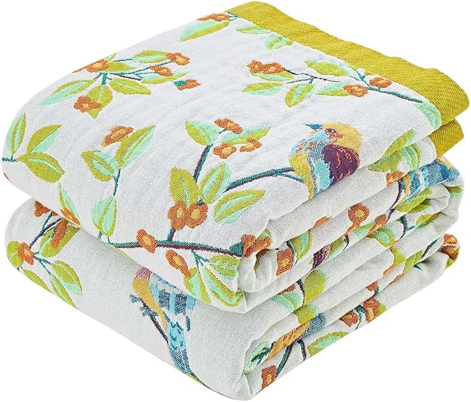 Top-Quality Boho Throw Blanket for Bed Cotton Soft Rustic Quilt Fall Blanket 50 quot x60 quot Floral Printed Farmhouse Decor Bed Blankets All Season Rustic Reversible Bohemian Throw Quilt Trusted