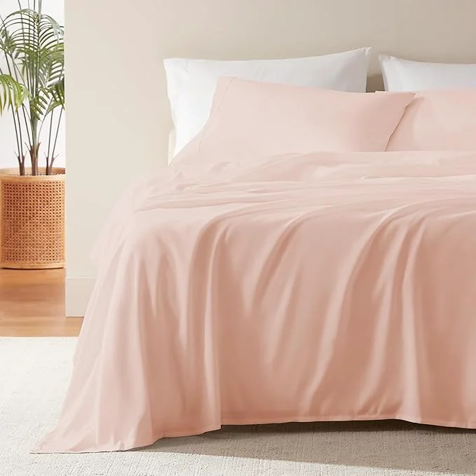 Casual SLEEP ZONE Nanotex Super Soft Cooling Full Bed Sheets Set for Kids 3 Piece - Easy Care Fitted Flat Sheet amp Pillowcase Sets - Wrinkle Fade Resistant Deep Pocket 16 quot Rose Pink Full Convenient