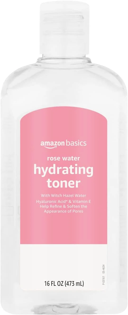 Dependable Amazon Basics Rose Water Hydrating Facial Toner Alcohol 16 fl oz Smooth