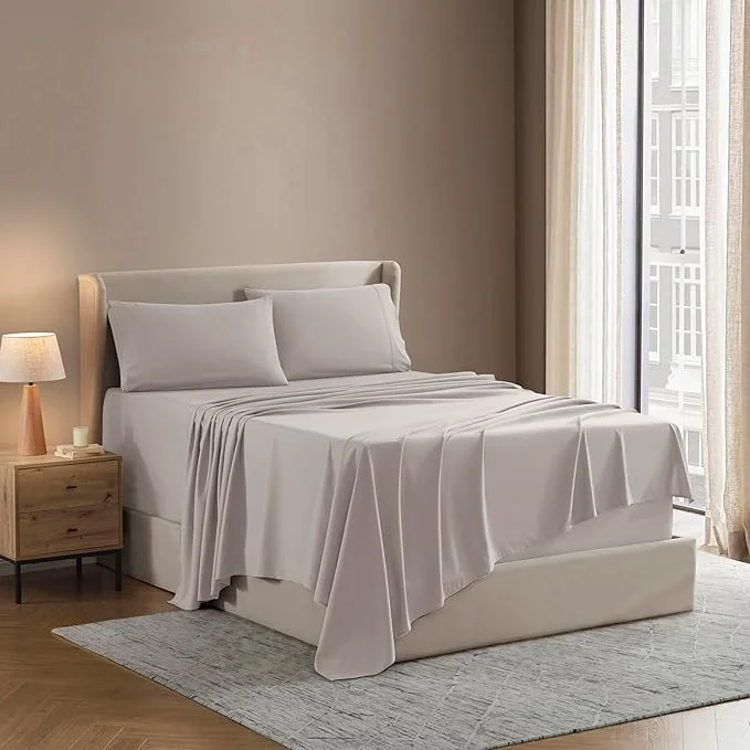 Refined Nestl California King Sheet Set - 1800 Ultra-Soft Microfiber Cal King Bed Sheets - Double Brushed - Deep Pockets - Easy Fit - 4 Piece Set - Bed Sheets California King Linen Effective