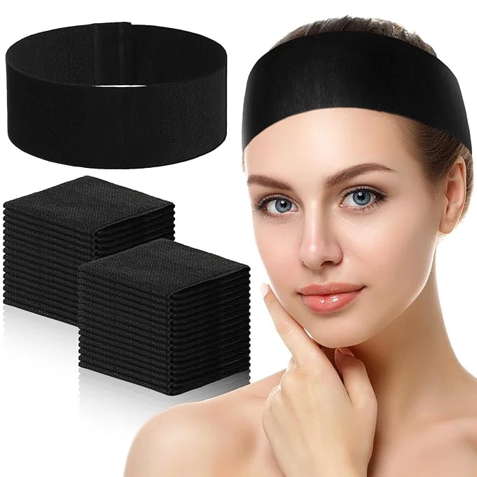 Comfortable Waydress 140 Pieces Disposable Spa Facial Headbands Reusable