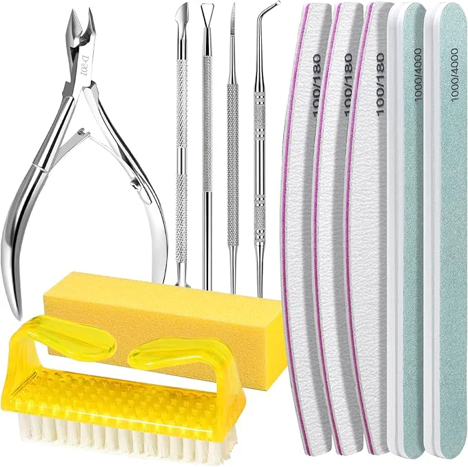 Fine FANDAMEI Nail Care Set Nail Files 100 180 Nail Buffer Block Cuticle Tools Outstanding