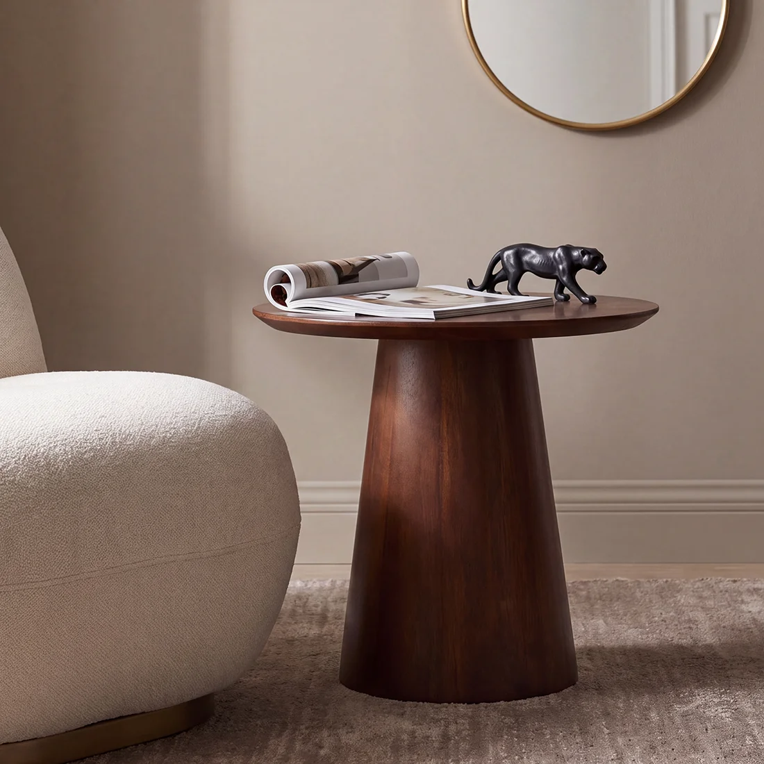Contemporary Bullnose side table cone 50 cm Eco-Friendly