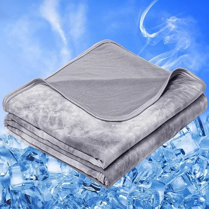 Eco-Friendly inhand Cooling Blanket Full Size 80 quot x90 quot Cooling Blankets for Hot Sleepers Absorbs Heat to Keep Adults Cool for Summer Nights Sweats Thin Cold Lightweight Blanket for Couch Bed All Season Use Trusted