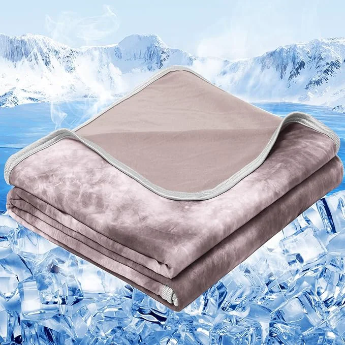 Flexible inhand Cooling Blanket Queen Size 90 quot x90 quot Cooling Blankets for Hot Sleepers Absorbs Heat to Keep Adults Cool for Summer Nights Sweats Thin Cold Lightweight Blanket for Couch Bed All Season Use Functional