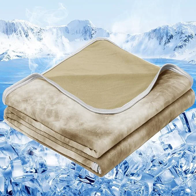 Premium inhand Cooling Blanket Queen Size 90 quot x90 quot Cooling Blankets for Hot Sleepers Absorbs Heat to Keep Adults Cool for Summer Nights Sweats Thin Cold Lightweight Blanket for Couch Bed All Season Use Casual