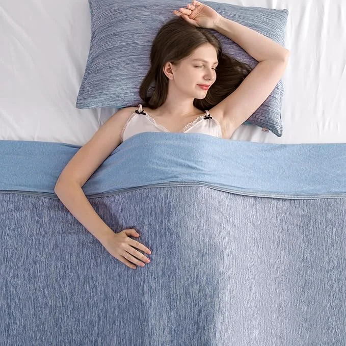 Consistent Elegear Cooling Blanket Throw Absorbs Heat to Keep Body Cool for Night Sweats Arc-Chill 3.0 Cool Fiber Q-Max gt 0.5 for Hot Sleepers Lightweight Summer Cold Blankets for Sleeping Blue Functional