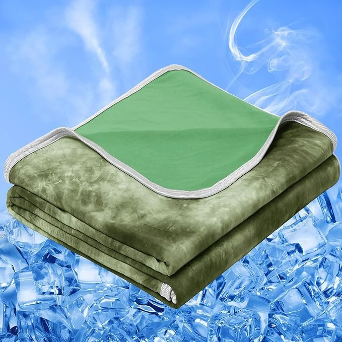 Premium inhand Cooling Blanket Queen Size 90 quot x90 quot Cooling Blankets for Hot Sleepers Absorbs Heat to Keep Adults Cool for Summer Nights Sweats Thin Cold Lightweight Blanket for Couch Bed All Season Use Casual