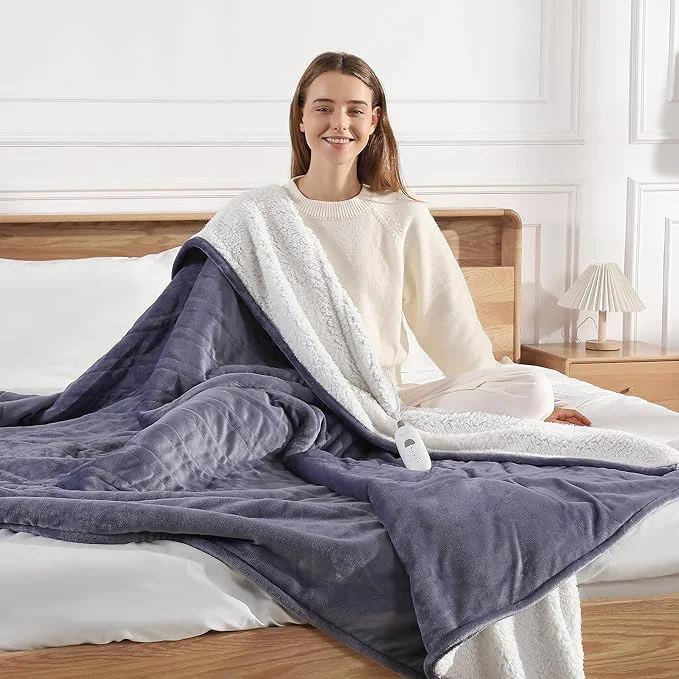Specialty Queen Size Heated Blanket 84 39 39 X90 39 39 Heating Blanket - Purple Electric Blanket Flannel Sherpa Double Controllers Heated Blanket with 5 Heat Settings amp 10 Hours Auto-Off for Grandma Gifts Lavender Carefully Designed