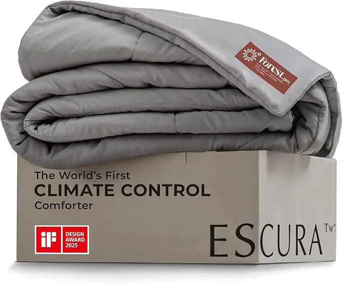Secure ESCURA Tw® Climate Control Comforter King Cali King German Patented PCM Down All-Season Design for Hot Sleepers amp Night Sweats Bamboo Lightweight Breathable Hypoallergenic Blanket Dependable