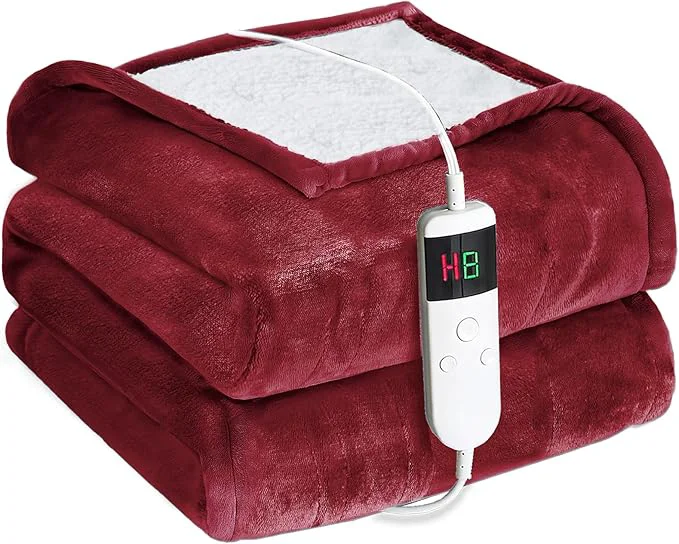 Prestigious Electric Heated Blanket Twin Size 62 39 39 x84 39 39 -Control Heating Blanket Soft amp Warm Flannel 10-Level Temperature Control 8 Hours Auto Off Rapid Heating amp Overheat Protection Healthy