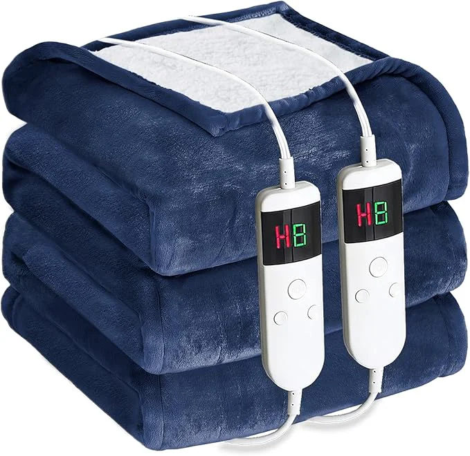 Selected Electric Heated Blanket Queen Size 84 39 39 x90 39 39 - Dual-Control Heating Blanket Soft amp Warm Flannel 10-Level Temperature Control 8 Hours Auto Off Rapid Heating amp Overheat Protection Convenient