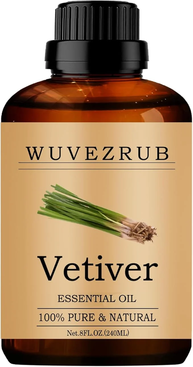 Practical Vetiver Essential Oils 240ML Pure and Natural Essential Oil Detailed