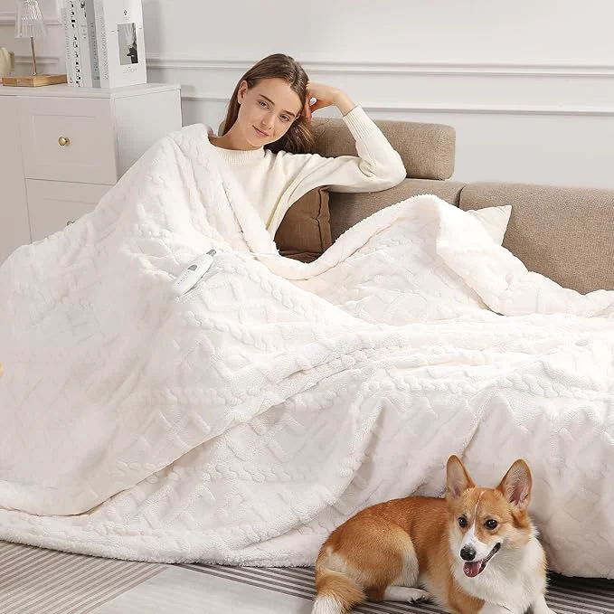 High-End Electric Blanket Twin Heated Blanket 62 39 39 X84 39 39 with 5 Heating Levels amp 10 Hours Auto Off ETL amp FCC Certification Dual Sherpa Twin Heating Blanket Washable for Home Office Bed Great Gift White Excellent