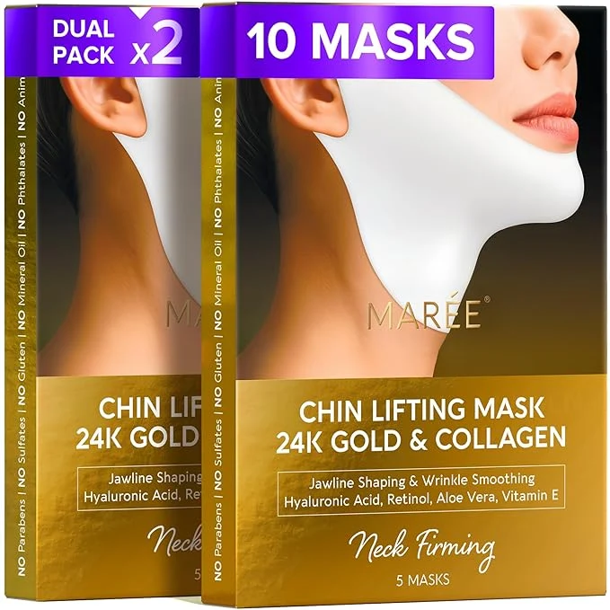 Refined MAREE V Line Lifting Mask with 24K Gold – Deep Collagen Face Mask Fine Crafted
