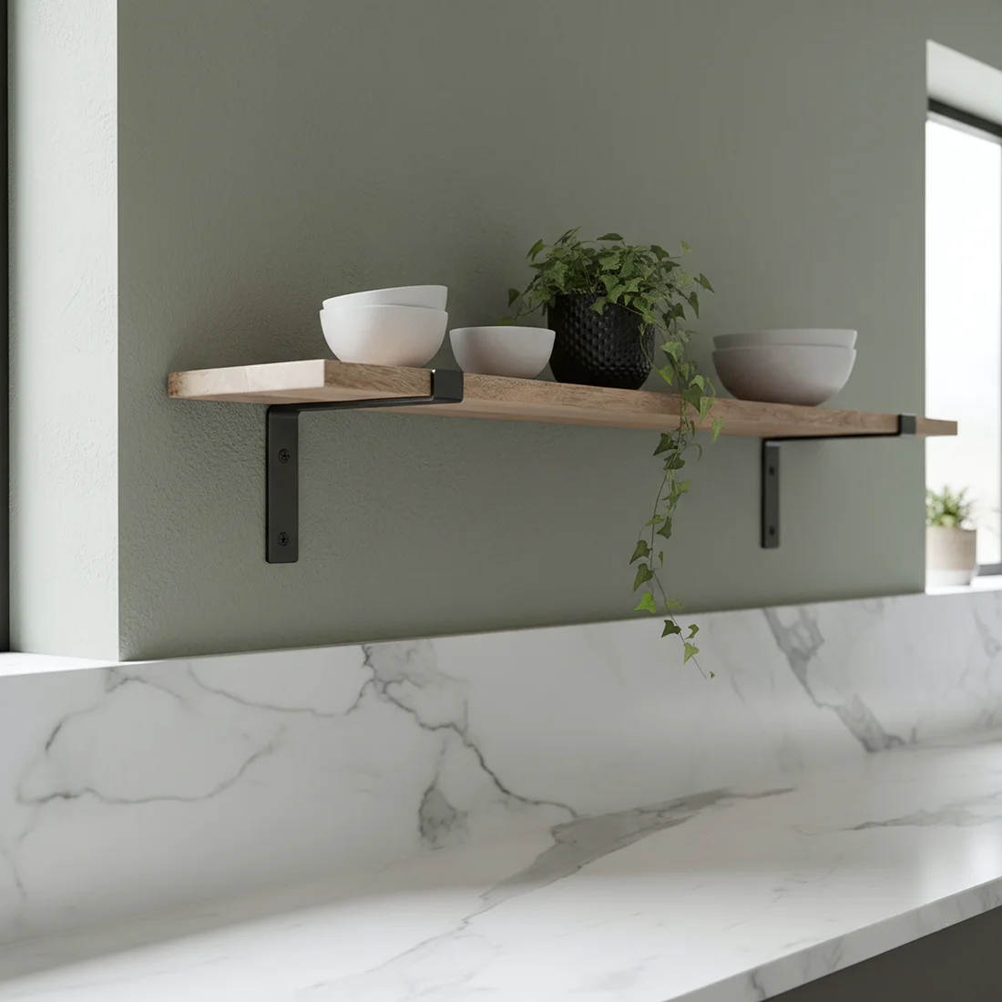 Optimized Vintage mango wall shelf 80 cm User-Friendly