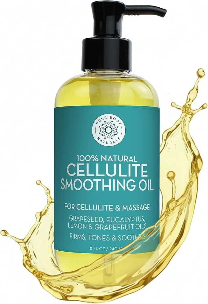 Relaxed Pure Body Naturals Anti Cellulite Massage Oil 8 fl oz Natural Cellulite Durable