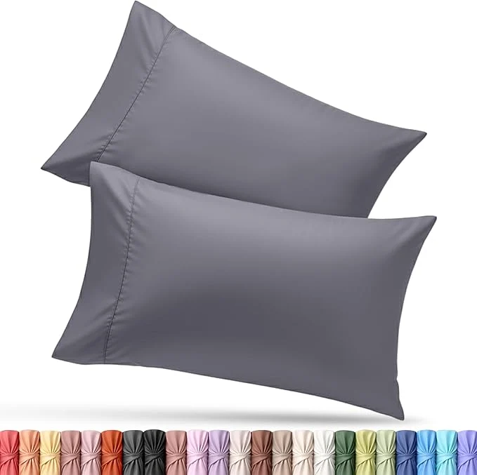 Detailed Utopia Bedding King Pillow Cases - 2 Pack - Envelope Closure - Soft Brushed Microfiber Fabric - Shrinkage and Fade Resistant Pillow Covers King Size 20 X 40 Inches King Grey Top-Quality
