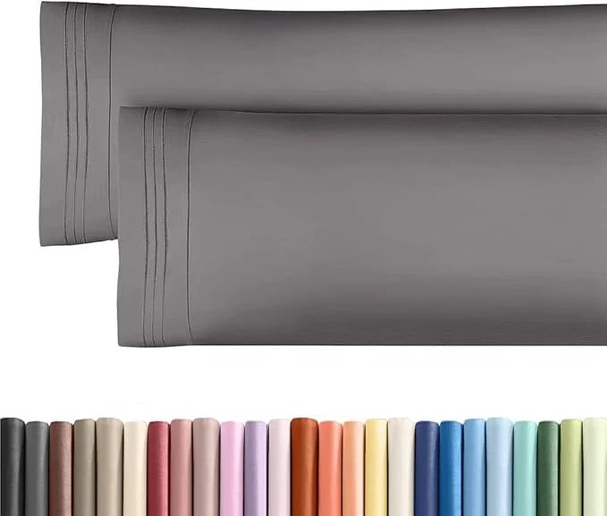 Efficient Body Pillowcases Set of 2-20x54 Long Body Pillow Case - Soft Body Pillow Cover for Sleeping amp Side Sleepers - Comfy Breathable amp Wrinkle - Machine Washable w Envelope Enclosure Dark Grey Professional