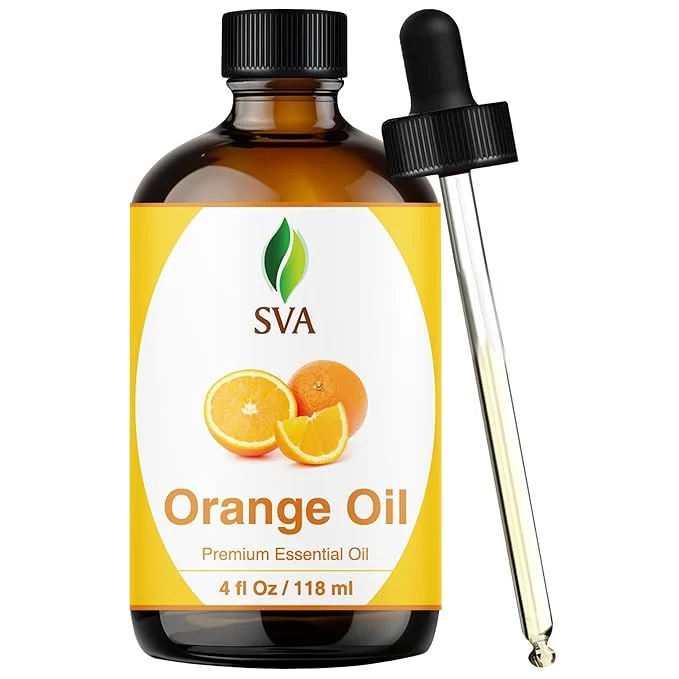 Eco-Friendly SVA Orange Essential Oil – 4 Fl Oz – Natural Orange Oil Quality