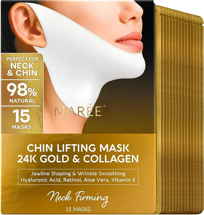 Prestigious MAREE V Line Lifting Mask with 24K Gold – Deep Collagen Face Mask High-End