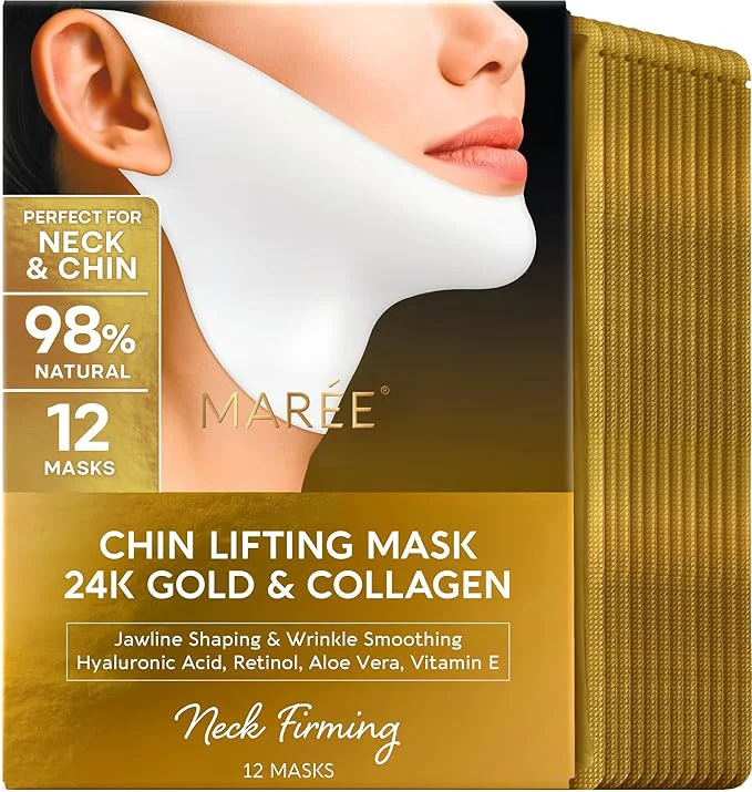 Superior MAREE V Line Lifting Mask with 24K Gold – Deep Collagen Face Mask Smooth