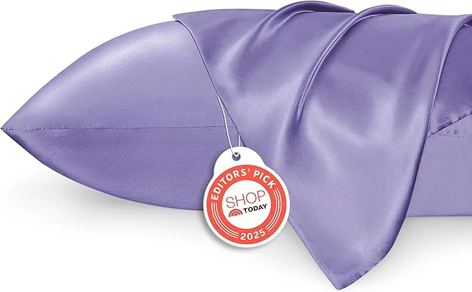 Responsible Bedsure King Size Satin Pillowcase Set of 2 - Lilac Silky Pillow Cases for Hair and Skin with Envelope Closure Similar to Silk Pillow Cases Gifts for Women Men 20x36 Inches 2pcs Fine Crafted
