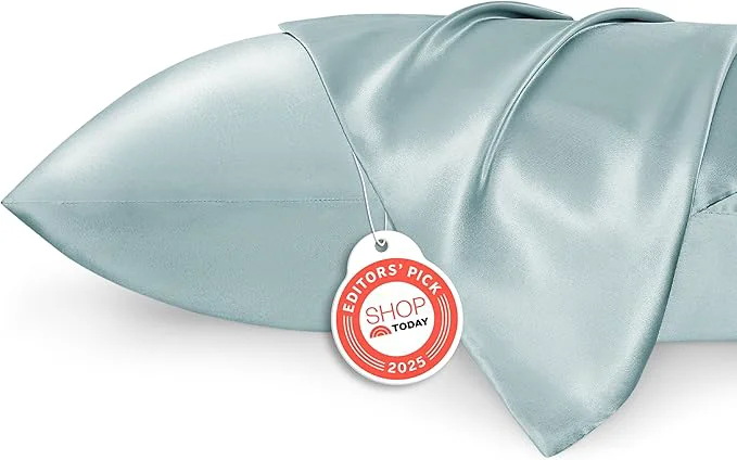 Original Design Bedsure Satin Pillowcases Similar to Silk Pillow Cases Queen Size Set of 2 Pillow Case for Sleeping Women with Envelope Closure Gifts for Women Men Light Turquoise 20x30 Inches 2pcs Prestigious