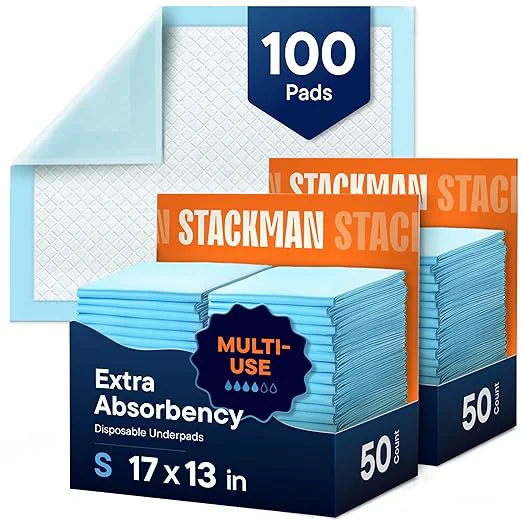 High-Grade Disposable Changing Pads 100-Pack Diaper Pad for Baby Puppy amp Dog - Pee amp Wee Underpads - Chux Potty Training Liner - Changing Table Cover - 17 quot x13 quot Leak-Proof Liners for Incontinence amp Travel Use Sophisticated