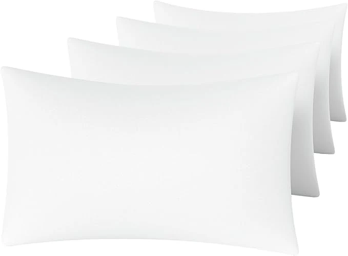 Secure MINIPANDA White King Size Pillow Cases Set of 4 - Super Soft Smooth and Breathable Pillow Cases King - Envelope Design - Machine Washable Lightweight 20X40 Inches 4 PIECE Expertly Made