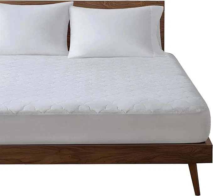 Luxury Sleep Philosophy Full Mattress Pad Cotton Mattress Protector Classic Cloud Quilted Bed Cover All Natural Breathable Mattress Topper Fitted Pocket Fits Up to 18 quot Machine Washable White Versatile