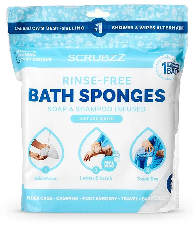 Premium Scrubzz Disposable Rinse Bathing Wipes Expertly Made