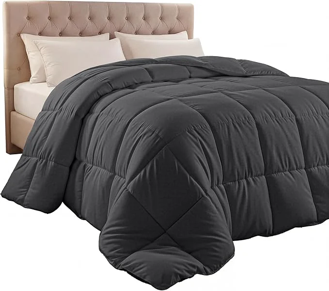 Effective Utopia Bedding Comforter Duvet Insert Quilted Comforter with Corner Tabs Box Stitched Down Comforters King Size Grey Outstanding