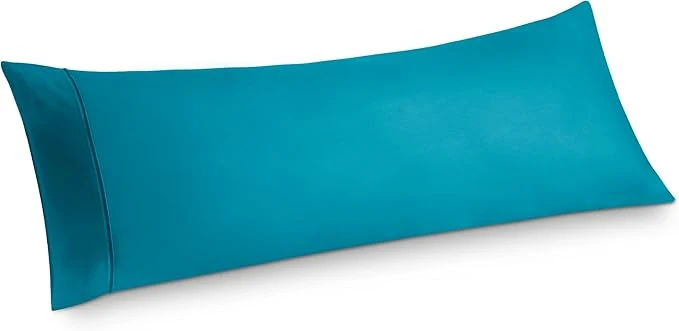 Eco-Friendly Bedsure Body Pillow Case Cover - Teal Brushed Microfiber Long Pillow Cases Ultra Soft and Cozy Body Pillowcase with Envelope Closure for Kids Wrinkle Fade Resistant 1 Pack 20x54 Inches Durable