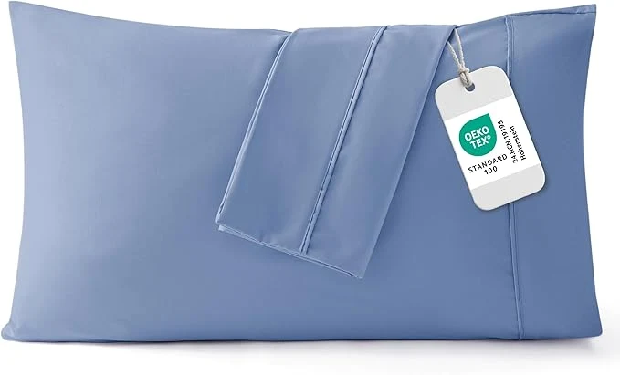 Relaxed Bedsure Pillow Cases Standard Size Set of 2 - Slate Blue Brushed Microfiber Pillowcases Super Soft and Cozy Pillow Case Covers with Envelope Closure for Kids Wrinkle Fade Resistant 20x26 Inches Prestigious