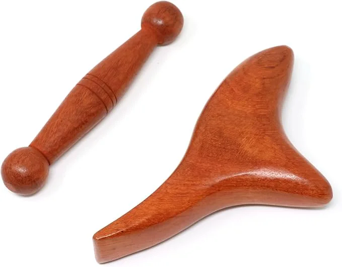Solid Honbay 2PCS Reflexology Tools Wood Body Massage Tools Triangle Massager Wooden Expertly Made