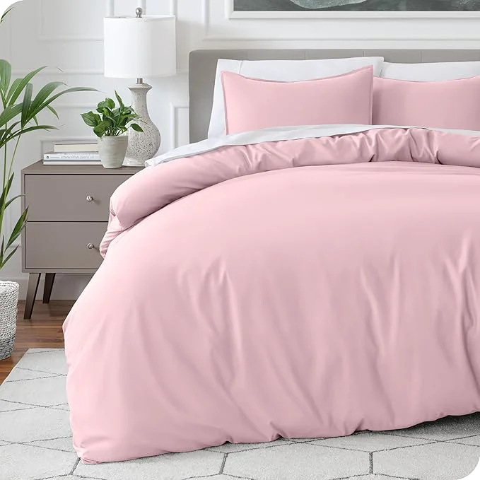 Artisan Bare Home Bedding Duvet Cover California King Size - Premium 1800 Super Soft Collection - Lightweight Cooling - Soft Breathable Bedding Duvet Cover Cal King Dusty Pink Unique