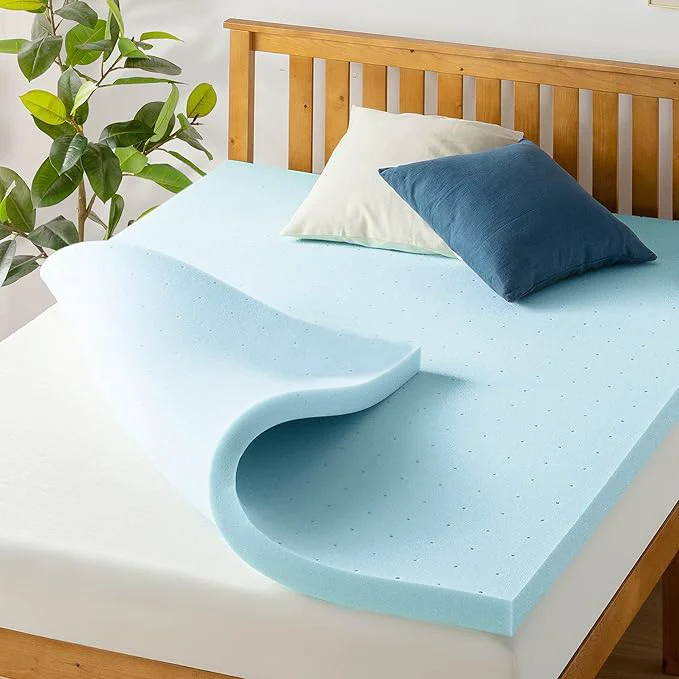 Superior Price Mattress 2.5 Inch Ventilated Memory Foam Mattress Topper Cooling Gel Infusion CertiPUR-US Dorm Essentials Queen Elite