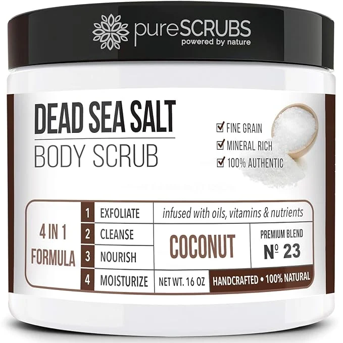 Secure pureSCRUBS Premium Coconut Body Scrub Set Reusable
