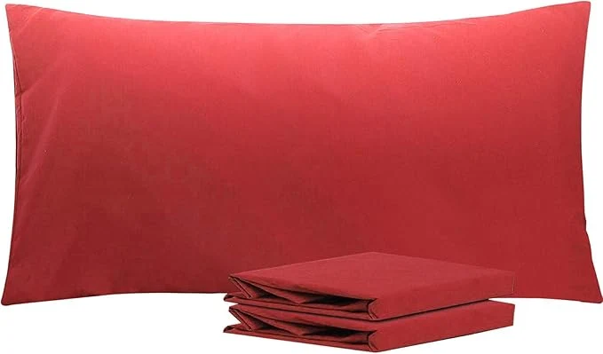 Certified NTBAY King Pillowcase Set - 2 Pack Brushed Microfiber 20x40 Pillowcases - Soft Wrinkle- Fade-Resistant Stain-Resistant Wine Red Pillowcases with Envelope Closure - 20x40 Inches Wine Red Exceptional