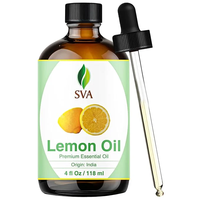 Reusable SVA Lemon Essential Oil – 4 Fl Oz – Natural Lemon Oil Safe